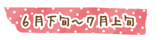 6月下旬～7月上旬